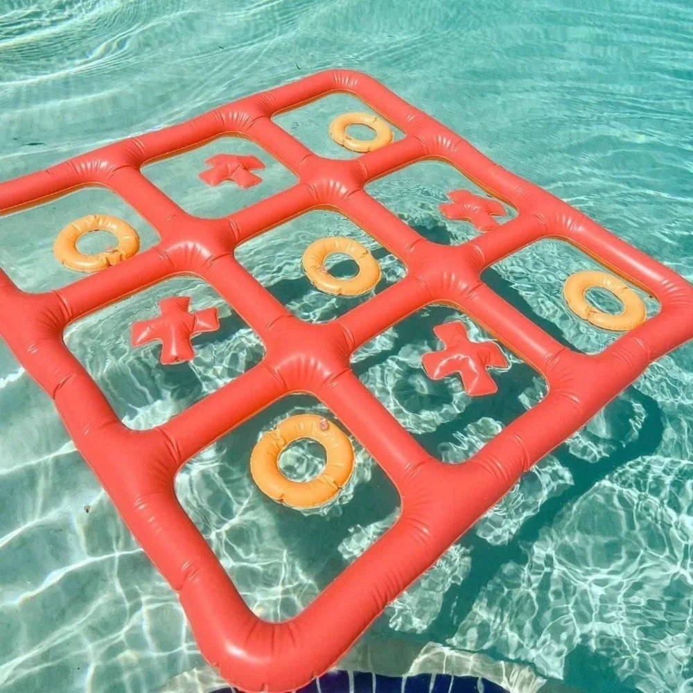 NWT tic tac toe pool game sun squad summer 11 pieces fun games ages 3+
